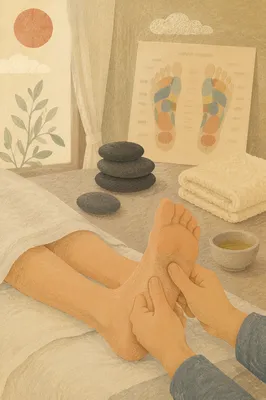 Foot Reflexology Spa Stones Still Life