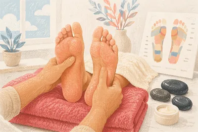 Relaxing Foot Reflexology with Massage Stones