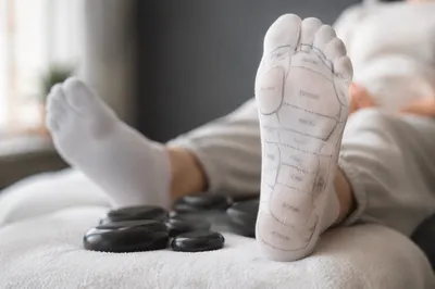 Reflexology Sock With Massage Stones