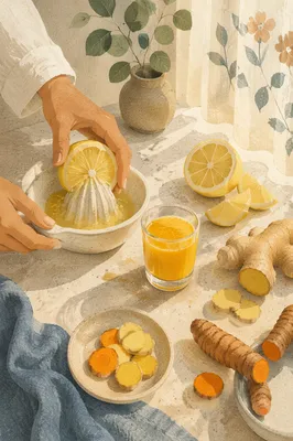 Fresh Turmeric Ginger Lemon Wellness Shot