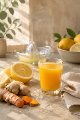 Fresh Turmeric Ginger Lemon Wellness Shot