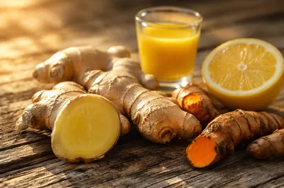 Rustic Turmeric Ginger Lemon Wellness Shot