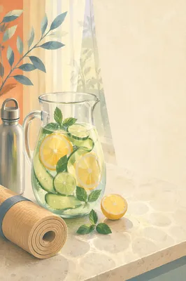 Refreshing Citrus Infused Water Wellness Scene