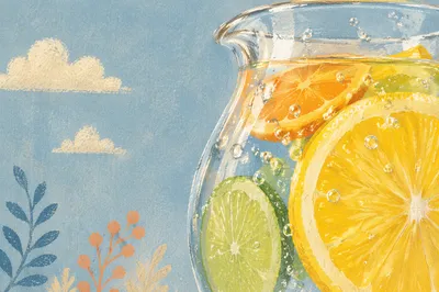 Citrus Infused Water Pitcher Wellness Still Life