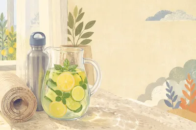 Refreshing Citrus Infused Water Wellness Scene