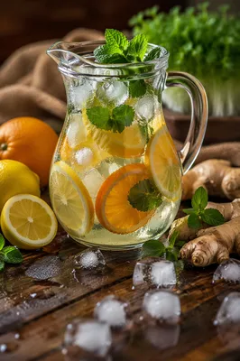 Citrus Mint Infused Water Pitcher