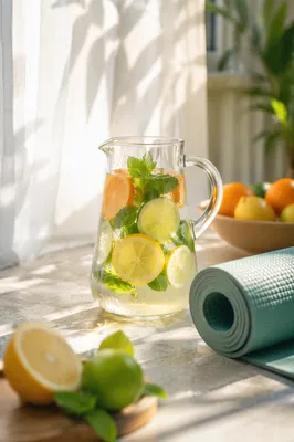 Refreshing Citrus Infused Water Wellness Scene