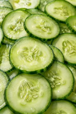 Fresh Cucumber Slices for Healthy Salad Prep