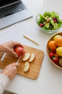 Healthy Meal Prep with Fresh Salad and Fruit