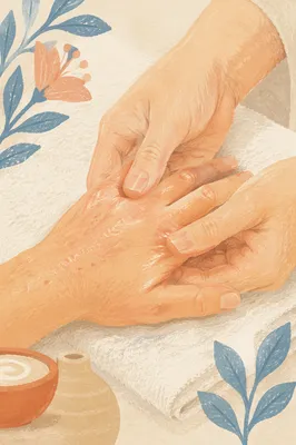 Relaxing Hand Massage Therapy Close Up