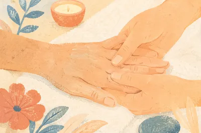 Relaxing Hand Massage Therapy Close Up
