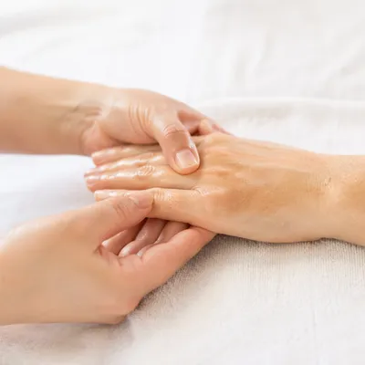Relaxing Hand Massage Therapy Close Up