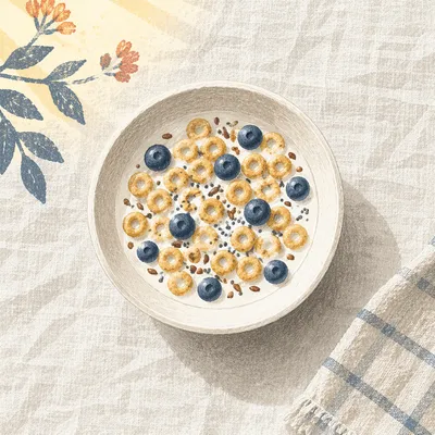 Healthy Breakfast Bowl with Fruits and Seeds