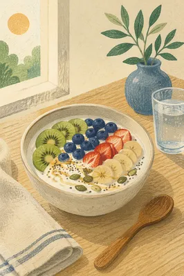 Healthy Breakfast Bowl with Fresh Fruit