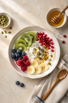 Healthy Breakfast Bowl with Fresh Fruits