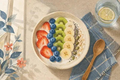 Healthy Fruit and Seed Breakfast Bowl
