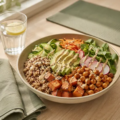Healthy Buddha Bowl After Morning Workout