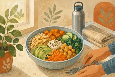 Healthy Buddha Bowl After Workout Lunch