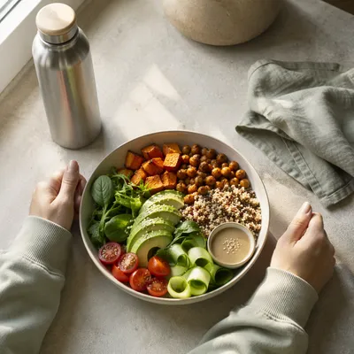 Healthy Buddha Bowl After Workout Lunch