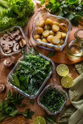Healthy Meal Prep Containers in Bright Kitchen