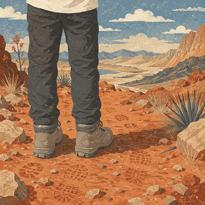 Hiking Boots on Red Mountain Trail