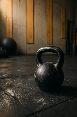 Dramatic Kettlebell on Gym Floor