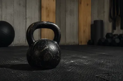 Dramatic Kettlebell on Gym Floor