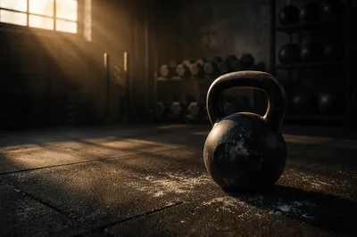 Dramatic Kettlebell on Gym Floor