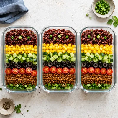 Organized Healthy Meal Prep Containers