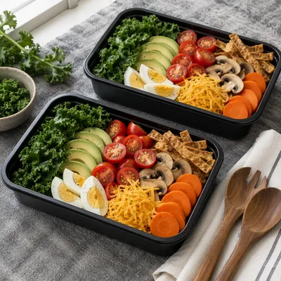 Organized Healthy Meal Prep Containers
