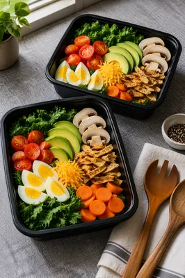 Organized Healthy Meal Prep Containers
