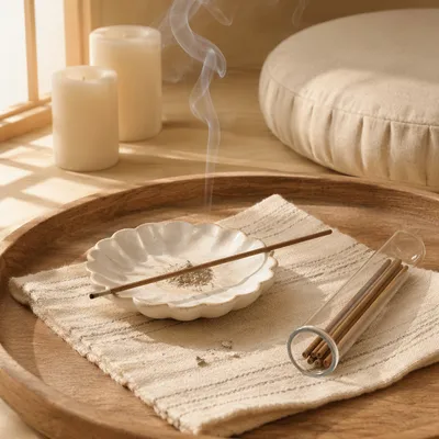 Serene Zen Meditation Tray with Incense