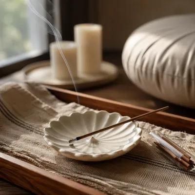Serene Zen Meditation Tray with Incense