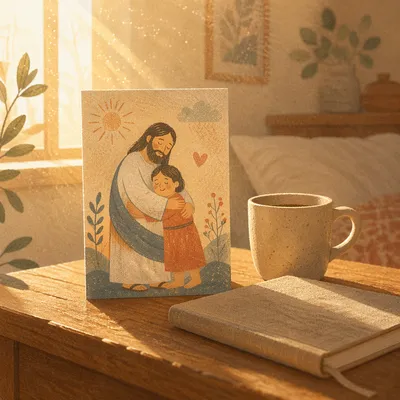 Morning Affirmation Card in Golden Sunlight