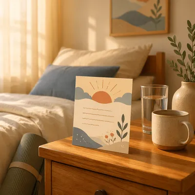 Morning Affirmation Card in Golden Sunlight