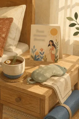 Morning Affirmation Card by Sunlit Bedside