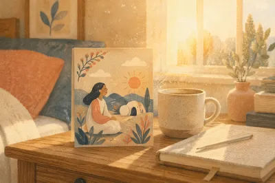 Morning Affirmation Card in Golden Sunlight