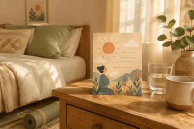 Morning Affirmation Card in Golden Sunlight