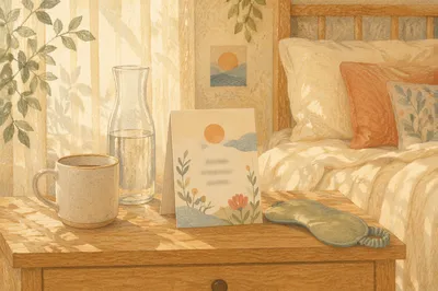 Morning Affirmation Card in Gentle Sunlight
