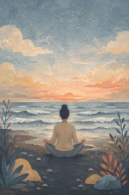 Peaceful Ocean Meditation at Blue Hour