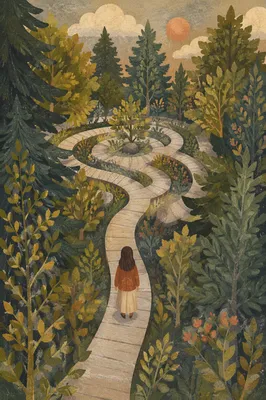 Secluded Garden Labyrinth Meditation Walk