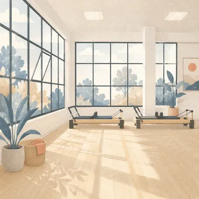Bright Pilates Reformer Studio Interior