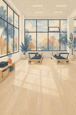 Bright Minimal Pilates Reformer Studio