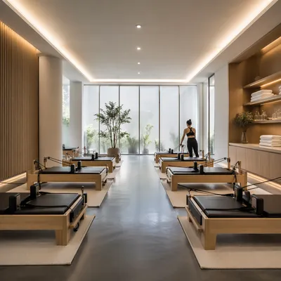 Bright Pilates Reformer Studio Interior