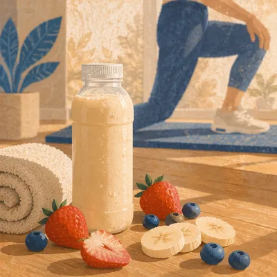 Post Workout Protein Shake with Fresh Fruits