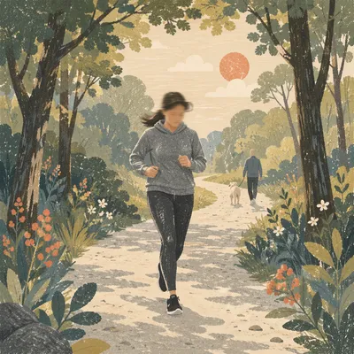 Morning Jog on Woodland Park Trail