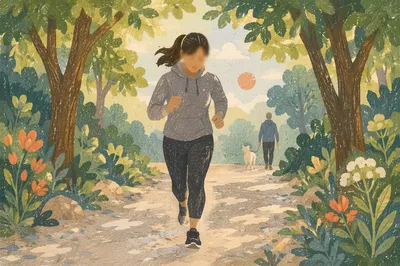 Morning Jog on Woodland Park Trail