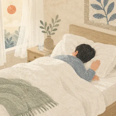 Peaceful Sleep and Rest Recovery Scene