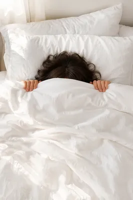 Peaceful Sleep Under White Morning Duvet