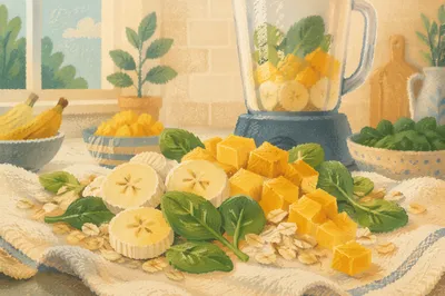 Fresh Smoothie Ingredients in Bright Kitchen